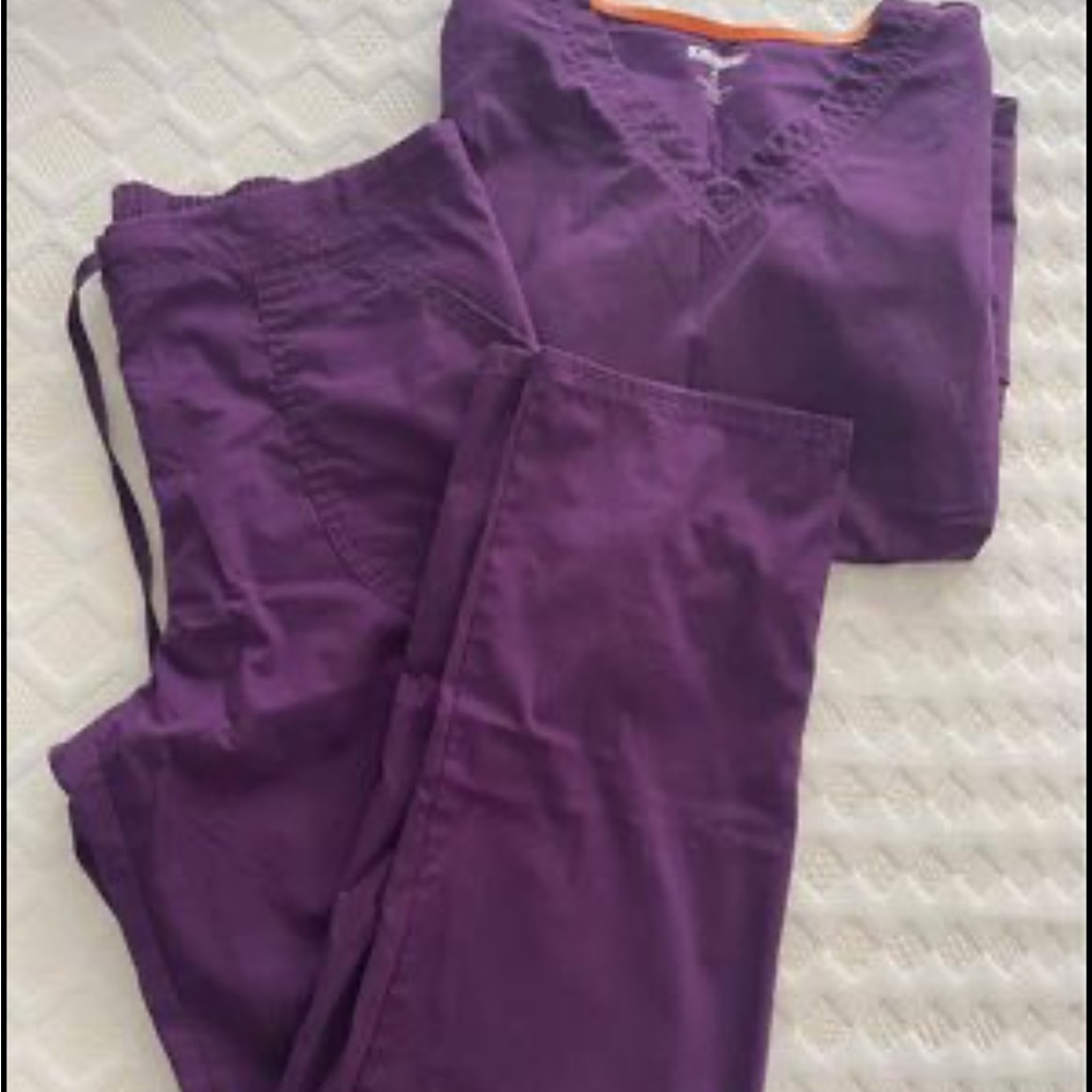 Purple scrubs. Top and bottom. Size small